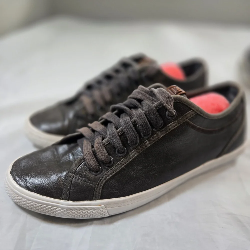 Ben Sherman Sneakers Mens 9 Gray Lace Up Rubber Outsole Canvas Low Top Casual